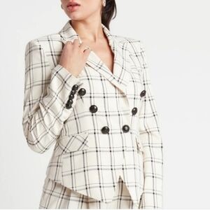 Choosy Brand Double Breasted Plaid Blazer NWT Size 6